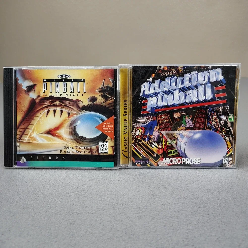 3-D Ultra Pinball Creep Night PC Game Sierra Addiction Pinball Gaming Lot (2)